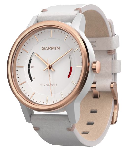 Купить часы Garmin Vivomove Classic розовое золото с кожаным ремешком .jpg