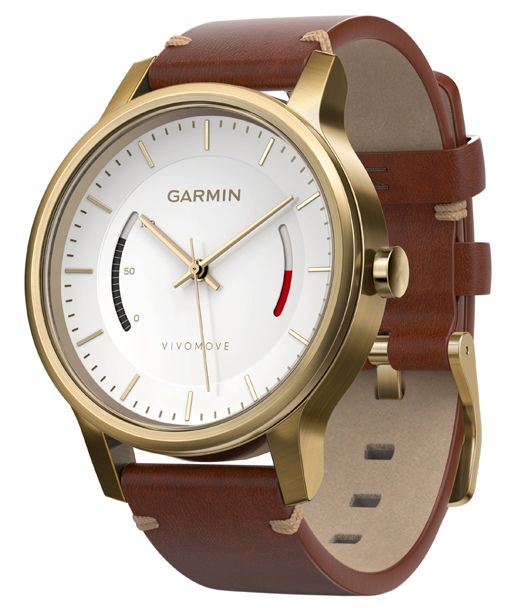 Купить часы Garmin Vivomove Premium в золотом корпусе и кожаным ремешком.jpg